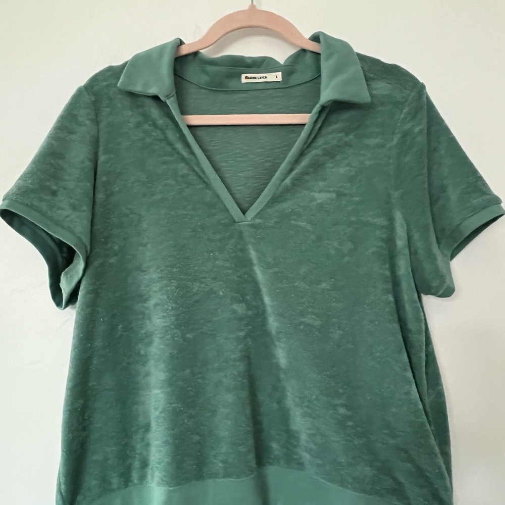 Vintage Terry Polo in Deep Sea